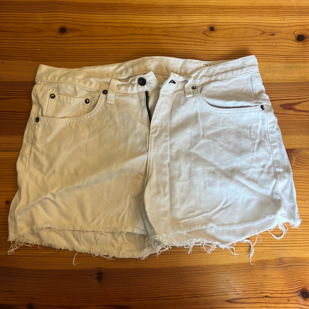 White Jean Shorts